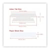 Universal Hanging File Folder Plastic Index Tabs, 1/3-Cut, Clear, 3.7" Wide, PK50, 50PK 5508